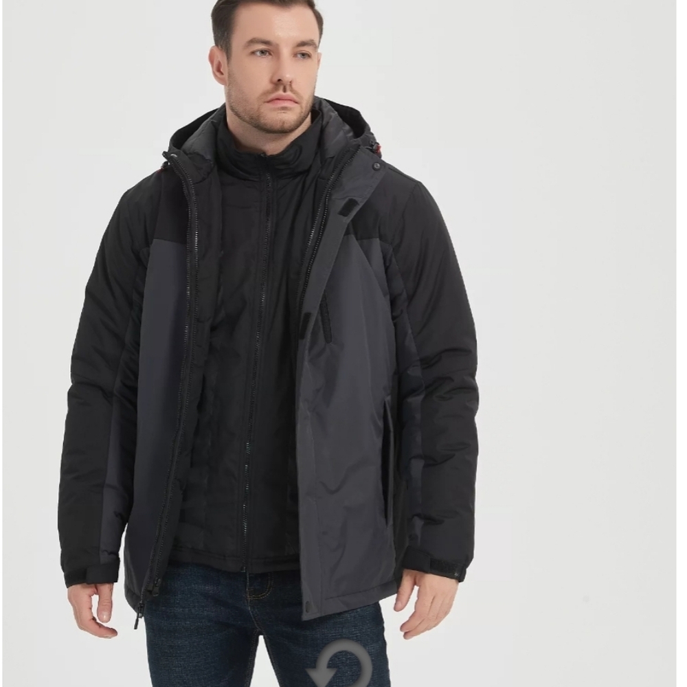 HAWKE & CO Mens 3 in 1 sytems Jacket Heavyweight Winter Fleece